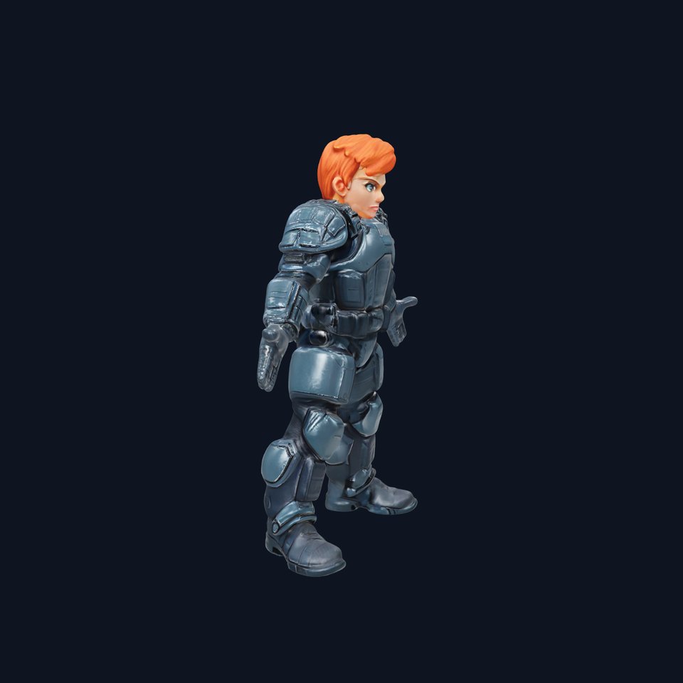 Futuristic Soldier Character  Rigged and Animated D Model